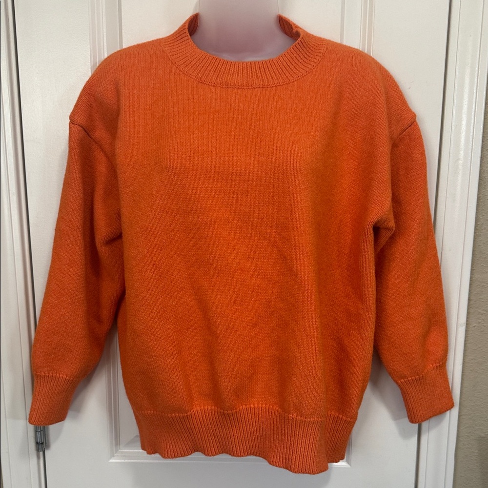Orange crew neck sweater size XL